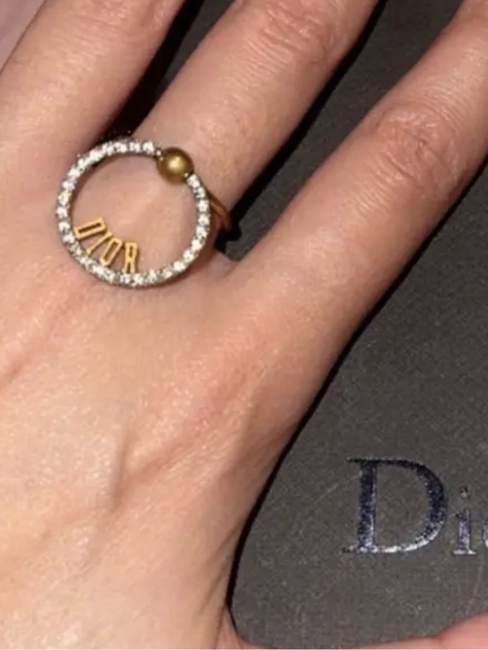 Dior  Circle Pavé CZ Hoop Ring - Women Jewelry